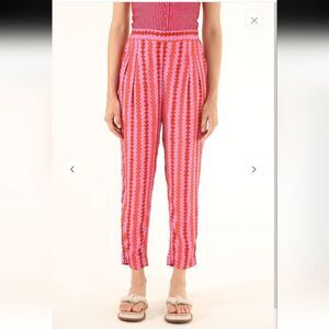 FARM Rio Pleated Pants Pink Multicolor Size Large